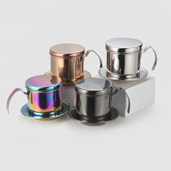Filter cup 304 stainless steel Vietnamese coffee pot dripper pot Vietnamese style drip coffee pot home brewing pot Vietnamese pot