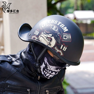 and Women Retro Summer Safety | Motosiklet kaskı (dəbilqə)
