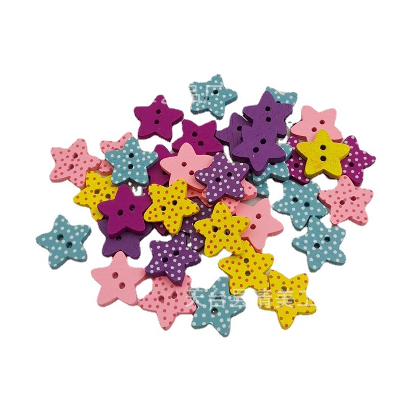 15mmDIY pinta lunares pintados estrella de cinco puntas fondo blanco pinta estrella de cinco puntas mezclada 100 por paquete