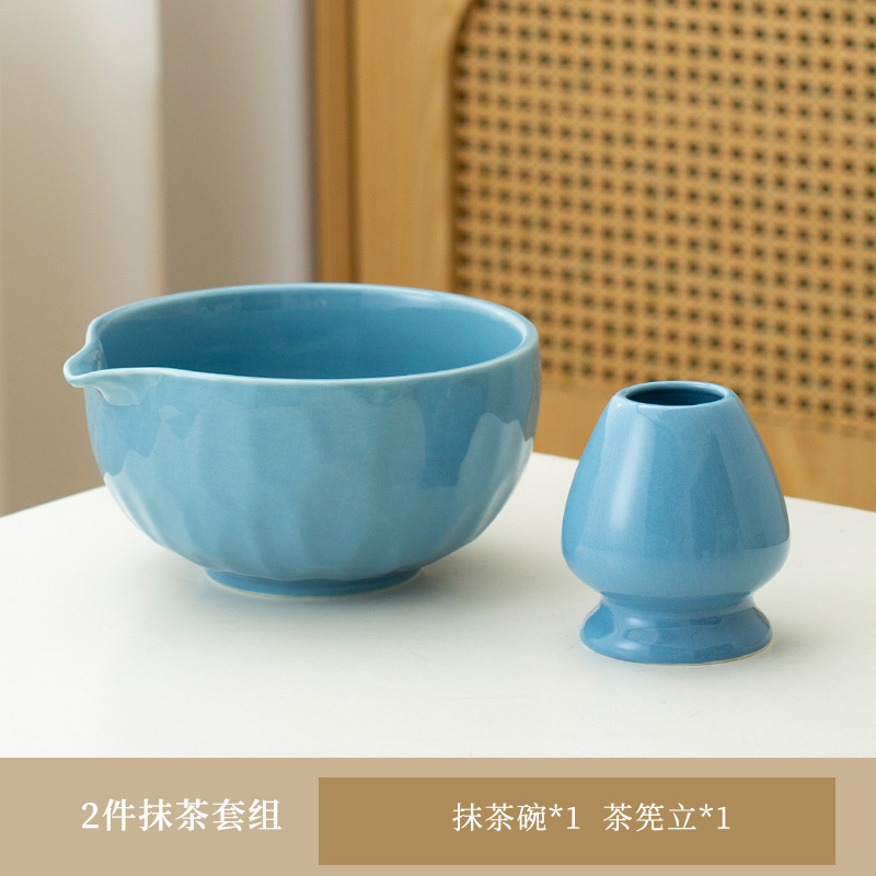 新款跨境日式陶瓷抹茶碗茶具套装茶刷宋代打抹茶工具竹茶筅百本立|undefined