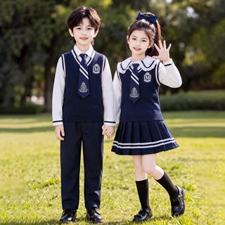 小学生校服春秋装一年级班服毛衣马甲英伦风幼儿园园服秋冬演出服