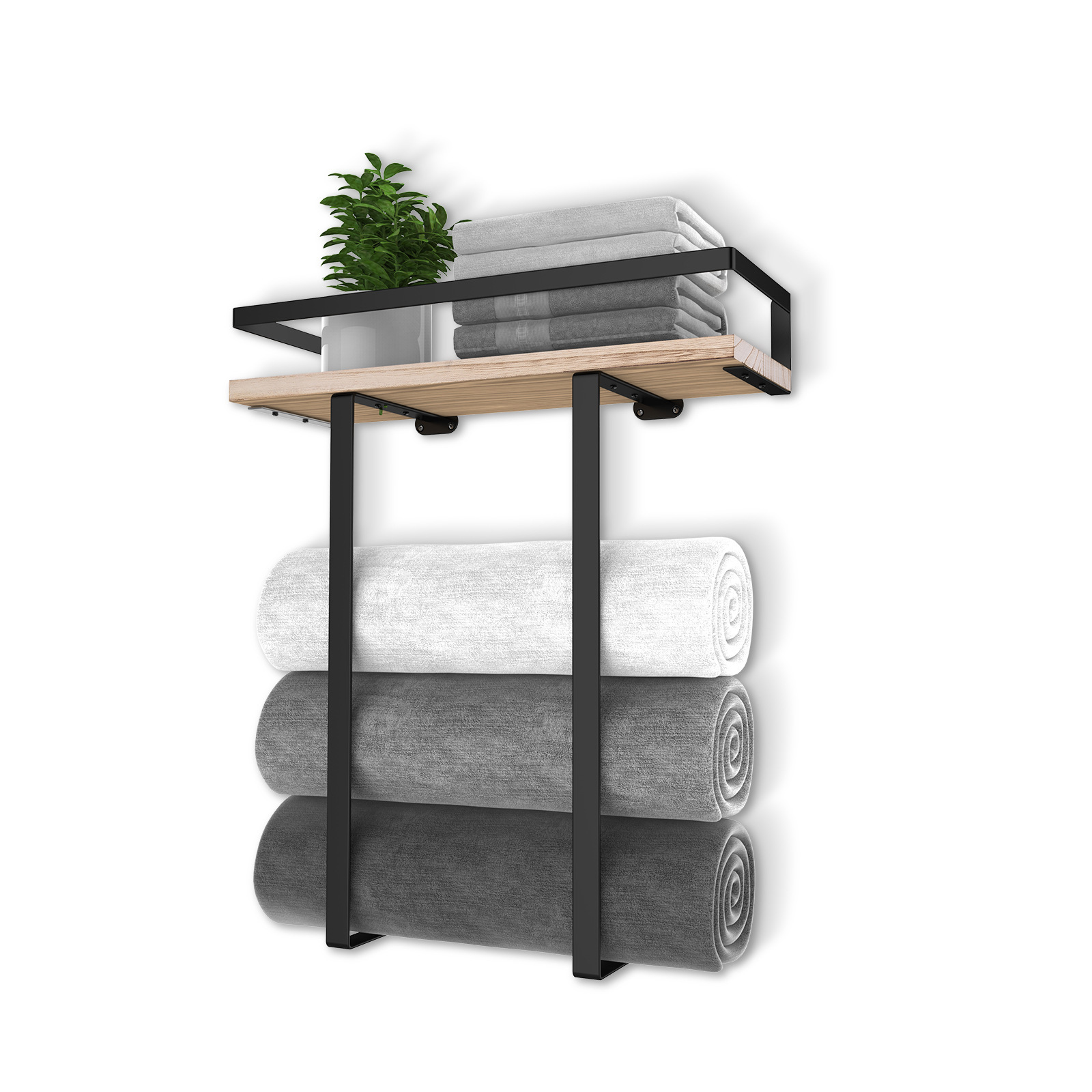 Amazon toallas de baño toallas estante de almacenamiento artículos de higiene estante de almacenamiento de pared de metal de baño estante de almacenamiento de pared