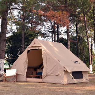 Desert Fox Outdoor Inflatable Tent Camping Camping Room Thickened Cotton Cloth 5-6 People Awning Rainproof Breathable Easy to Build