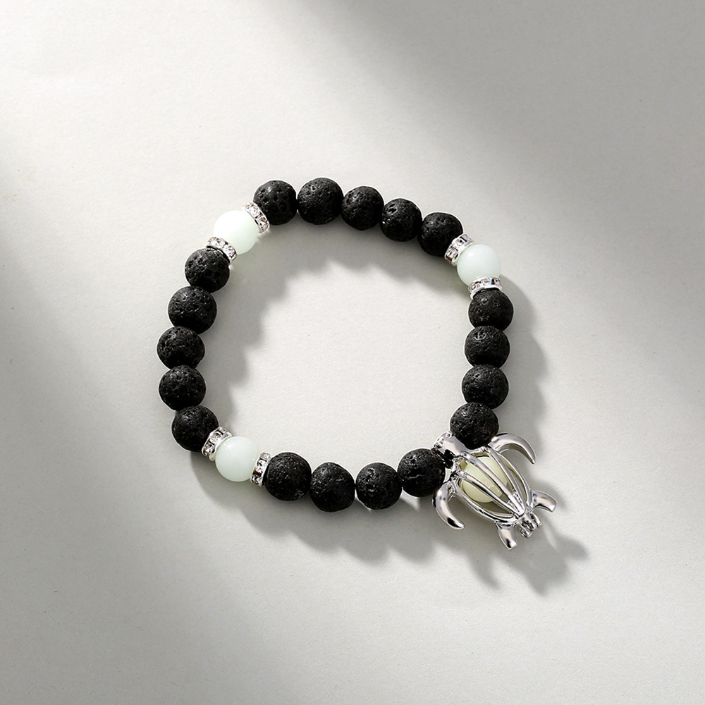 Bracelet de perles lotus phosphorescent brillant dans le noir_voghion.com