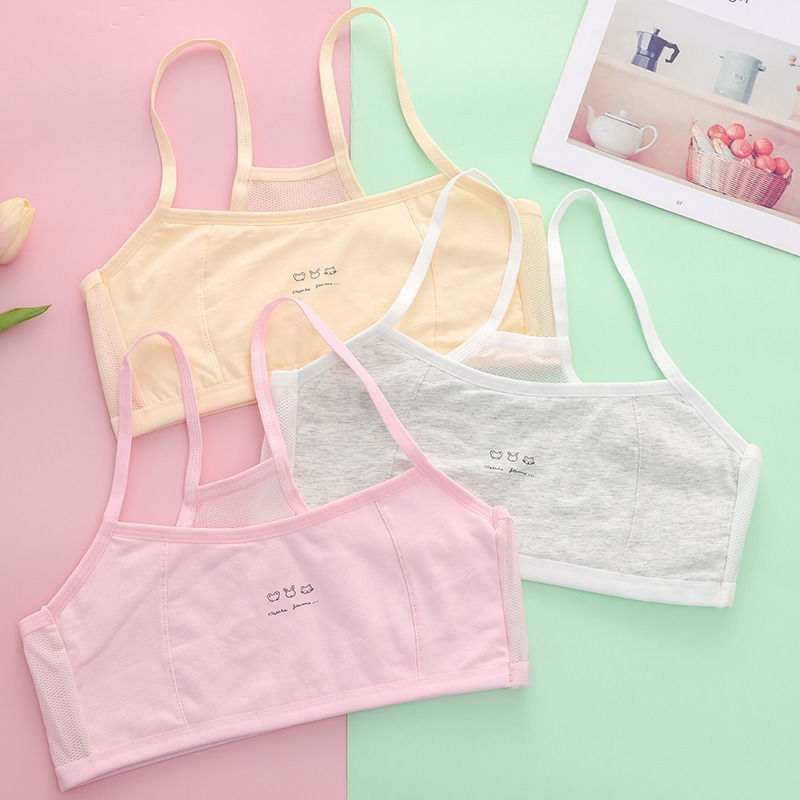 Development period breathable mesh backless bra for junior high school students aged 12-14-16, girl's bra, large child underwear