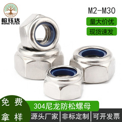304ステンレス鋼緩み止めナットDIN985緩み止め滑り止めロックナットナイロンセルフロックナットM2-M30