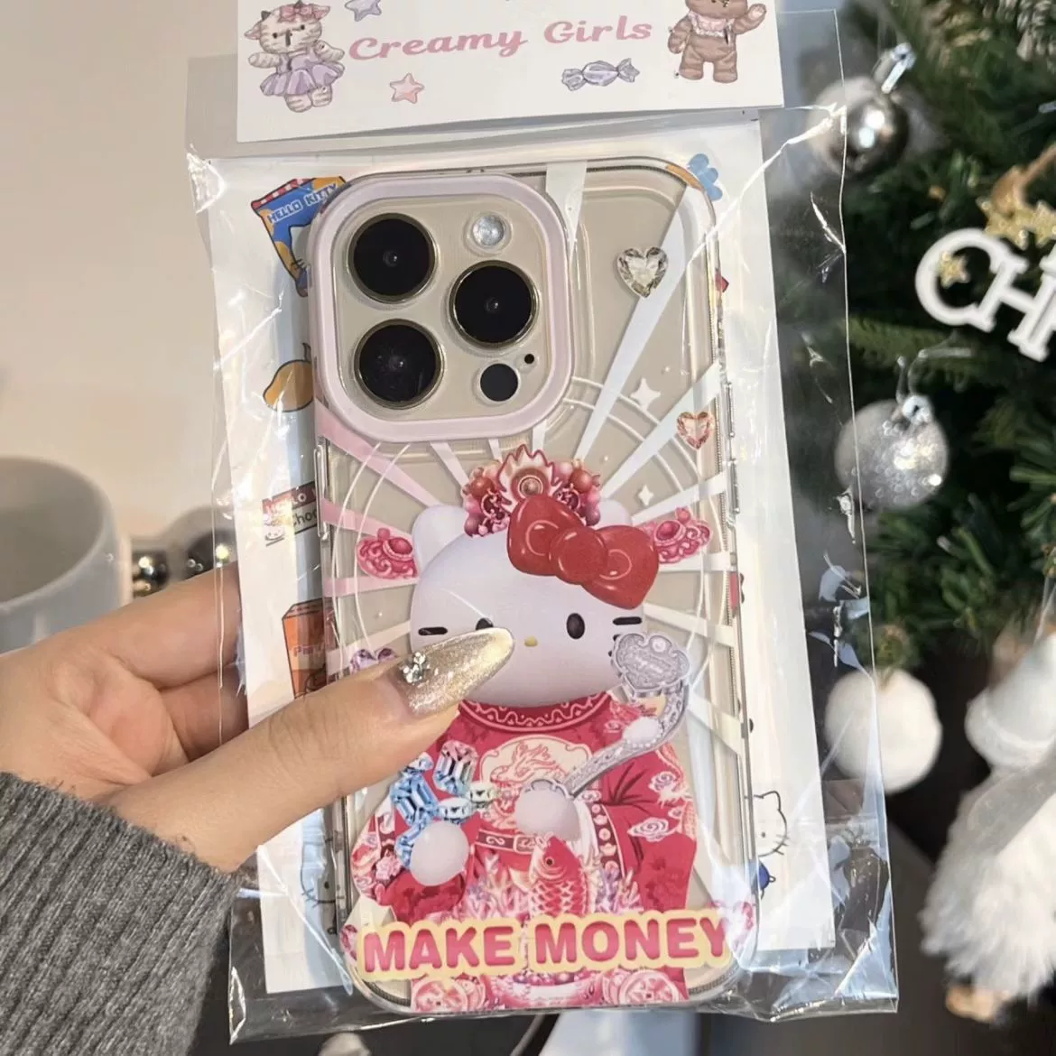 Lucky KT подходит для Apple 16прMax котик мультфильм 14 15 космос 16 мягкий чехол 13Promax мягкий чехол