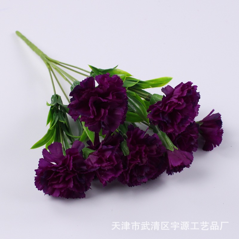 Venta directa de fábrica 11 Clavel artificial flor falsa Día DE LA Madre Día del Maestro regalo flor ingeniería fotografía decoración Flor de seda