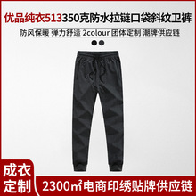 棉线条重磅束脚抽绳休闲运动加厚长卫裤简约潮牌现货批发电商专供
