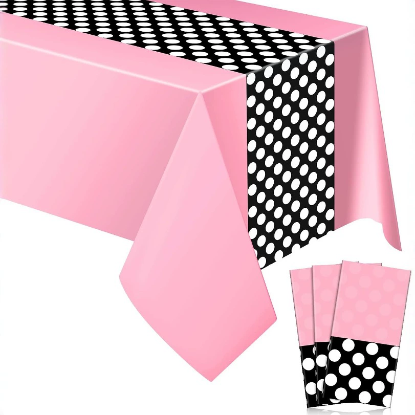 Одноразовая скатерть для трансграничных мероприятий, в горошек, водонепроницаемая и маслостойкая, утолщенная, прямоугольная, для дня рождения