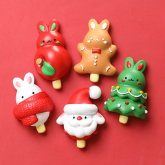 Christmas Fridge Magnet, New Year Cute Rabbit Resin Magnet, Creative Cartoon Animal Fridge Magnet, Wholesale