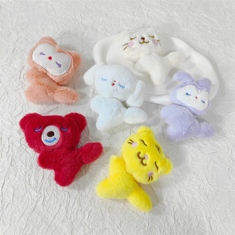 귀여운 봉제 동물 인형면 충전 액세서리 diy 키 체인 장식품 전화 케이스 헤어 액세서리 신발 및 모자 장식 재료