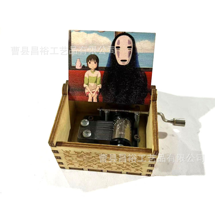 木製の手作りオルゴール創意カラープリント千と千尋のオルゴール木製の手を振ってオルゴールクロスボーダー専用です。