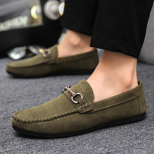 British boys' shoes soft sole leather men's loafers shoes men's thick sole spring spirit young man's formal wear