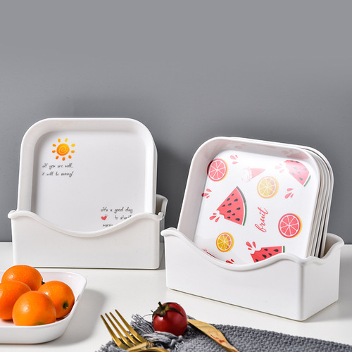 Bone spitting plate, bone dish, household melamine plastic dining table tray, dipping saucer, processing residue, snacks, garbage