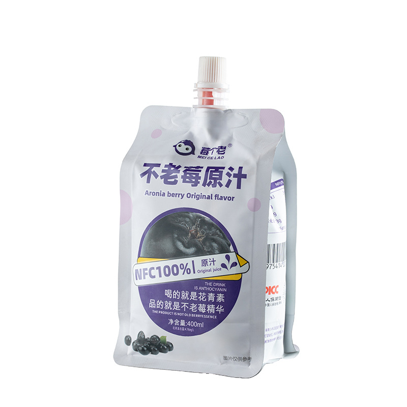 Manufacturer Wholesale of Original Blackcurrant Juice 400ml Bagged Juice, Blackcurrant Original Juice, Black Fruit Adenophora Juice 5
