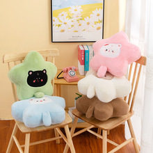 五角星坐垫暖暖熊抱枕沙发桌椅午休枕毛绒玩具休闲蒲团批发