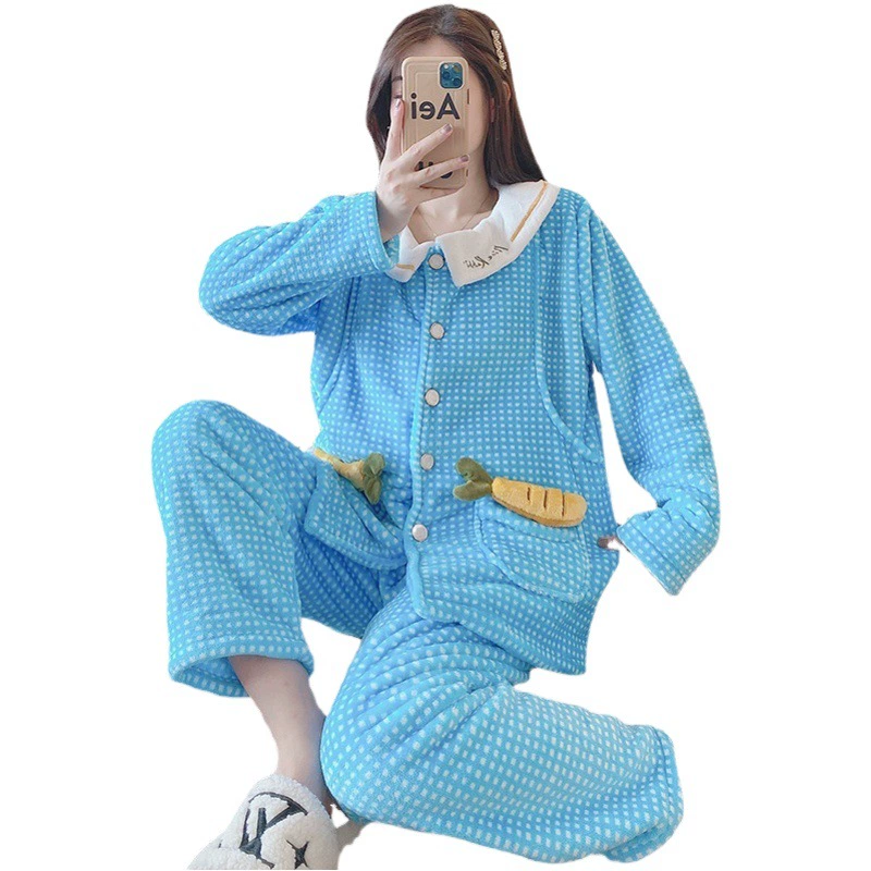 Зимнее оформление беременных фланель месяц одежда толстый теплый костюм беременным до и после беременности период лактации не возвращается не меняется