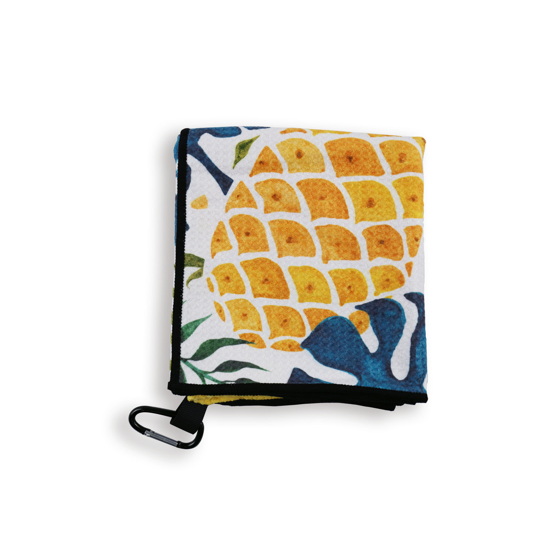 高尔夫纤维毛巾高尔夫配件华夫格菠萝格高尔夫巾跨境电商一件代发