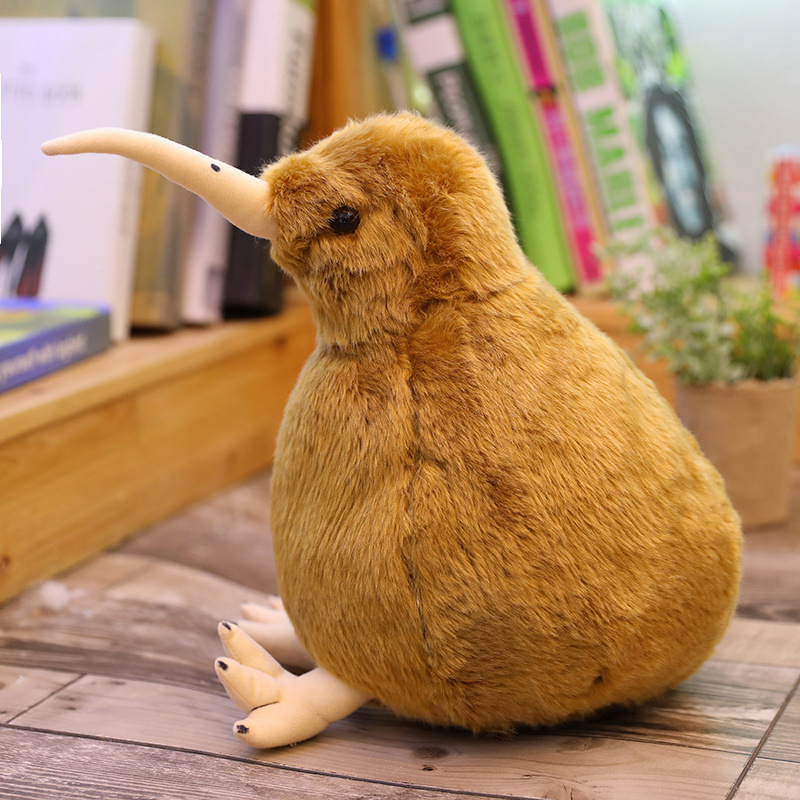Simulación de muñecas de pájaros exóticos, pájaros de Nueva Zelanda, juguetes de peluche, lindos muñecos de tela de pájaros