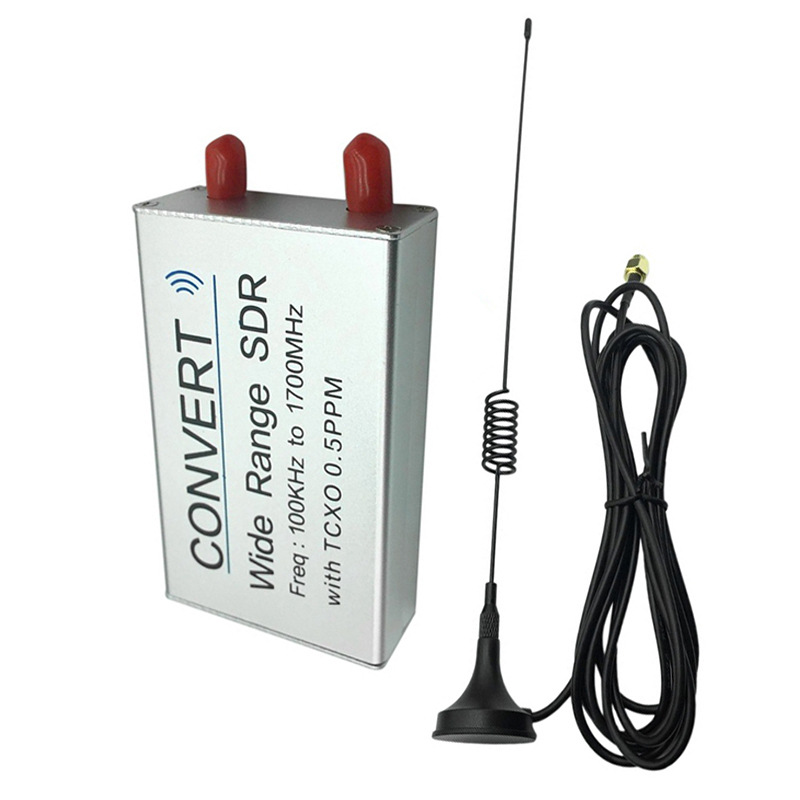 USB RTL SDR 接收机100KHz-1.7GHz full Band UV HF RTL-SDR