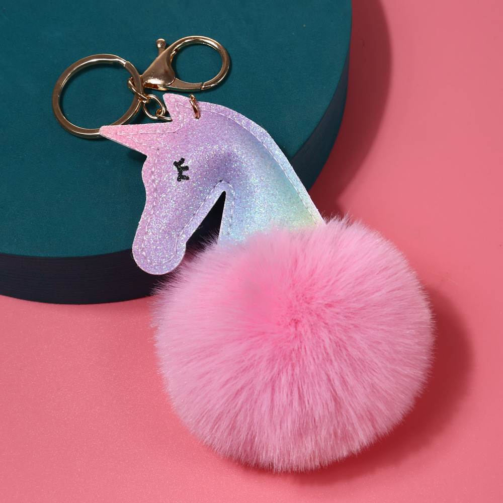 Cute Unicorn Alloy Plush Pendant 1 Piece display picture 3