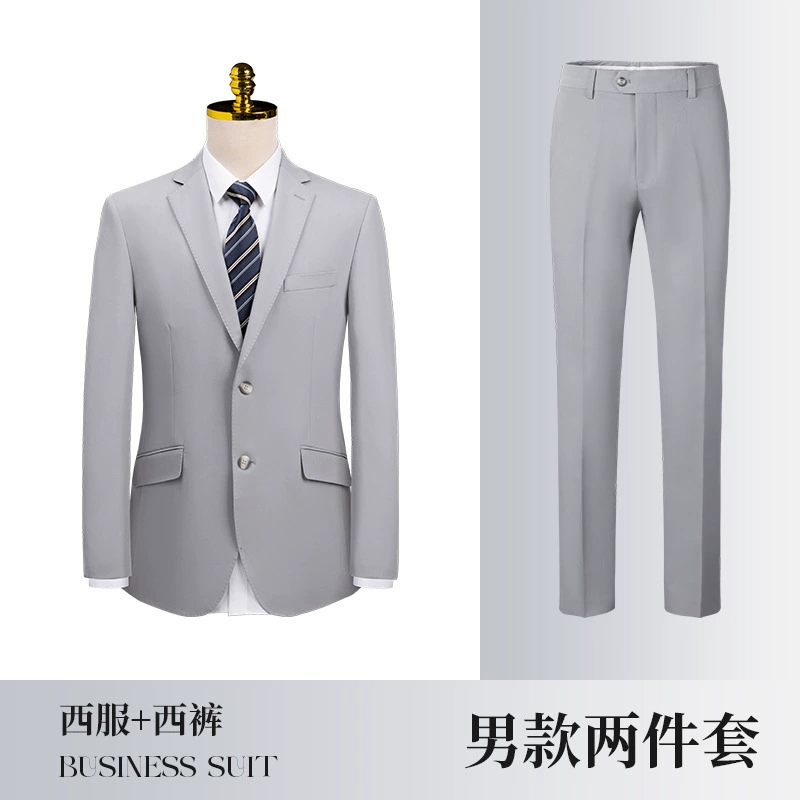 High-end black green suit, jewelry for work