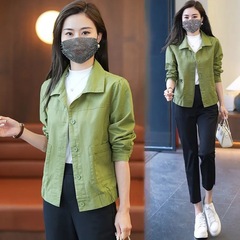 休闲夹克短外套女2025年春秋季新款百搭时尚显瘦小个子工装风上衣