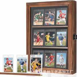 跨境木质硬币奖章勋章展示盒木制奖牌纪念品展示柜装饰礼品收纳盒