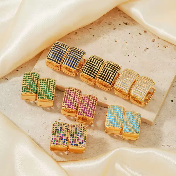 Quadrilateral Earrings Cross-border Jewelry Women's Summer Niche Simple Women's Earrings Niche High-end Earrings Accessories