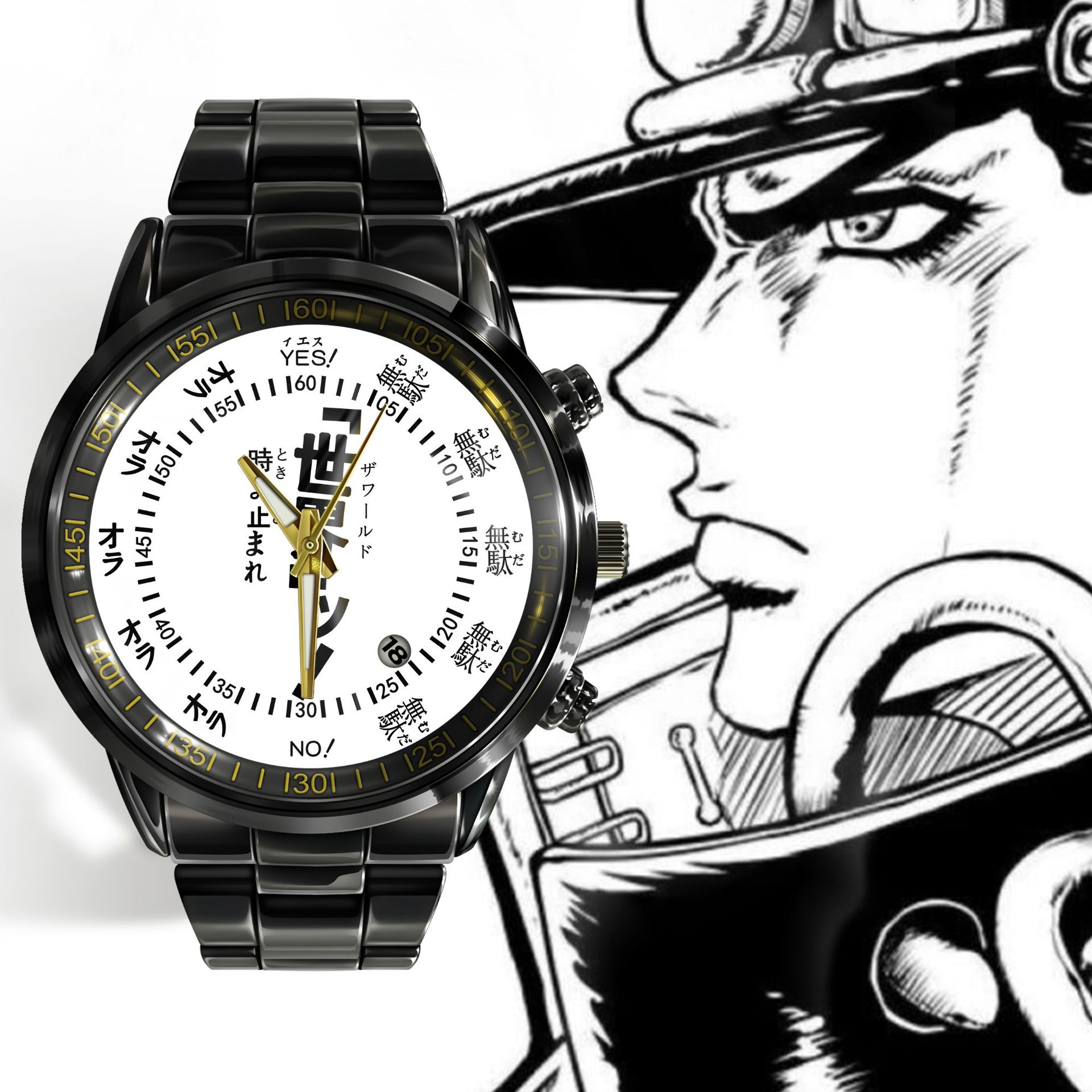 The wonderful adventure of the same watch Jojo, the wonderful adventure of Cheng Tailang anime primary and secondary school students, men and women watches fixed*system 2