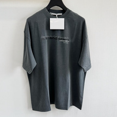 クロスボーダー実物写真高品質25ss新カップルプリントラウンドネック半袖ルーズバージョン男女同型Tシャツ