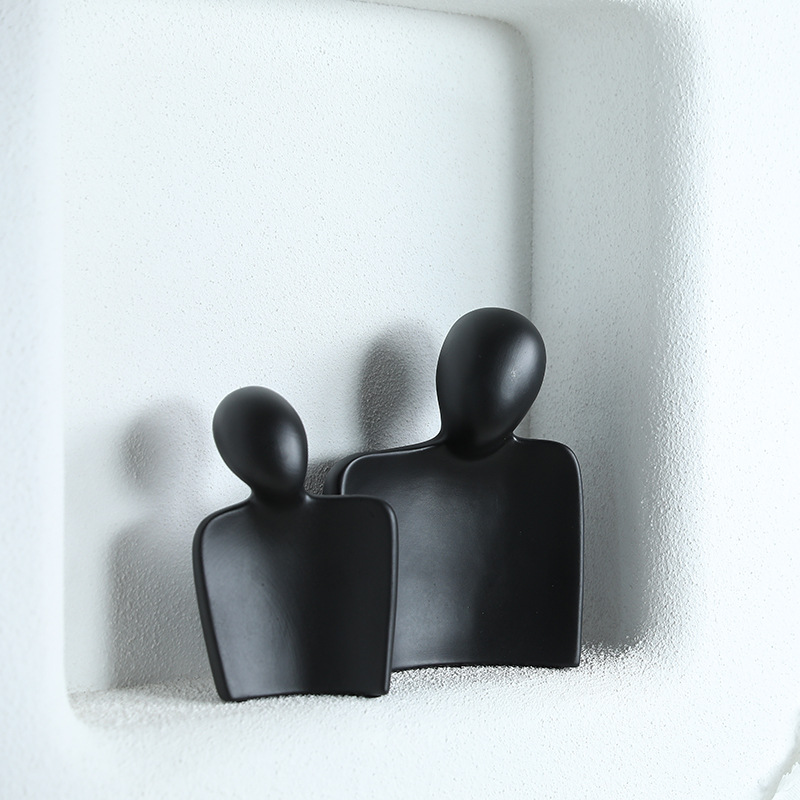 Decoraciones artísticas de cerámica moderna simple pareja de vinos sala de estar gabinete de televisión puerta de entrada decoración suave de escritorio para el hogar