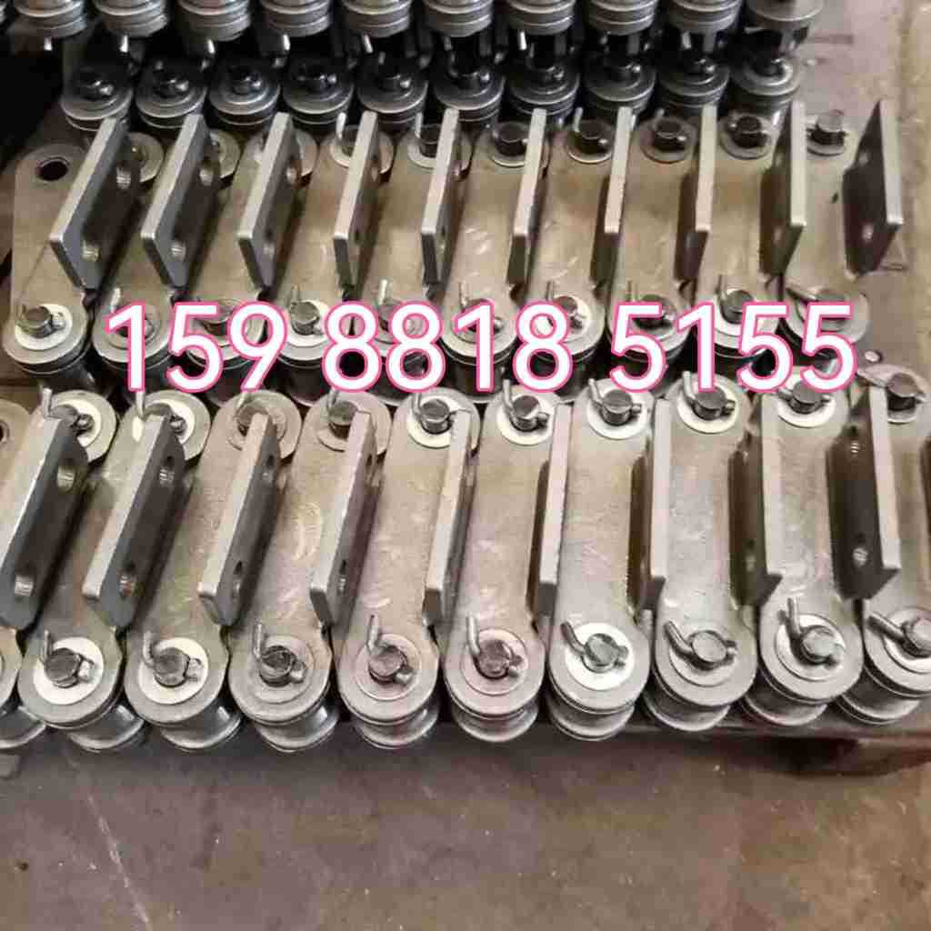 C2082 C216AL C2062大滚子弯板链带耳双节距工业输送链条100板链