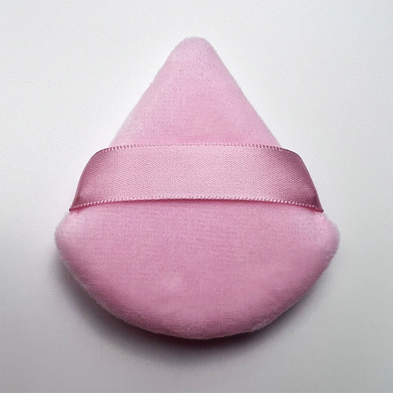 Triangular Makeup Sponge Puff, Soft Velvet Powder & Primer Applicator, Hand-strap, Multiple Colors