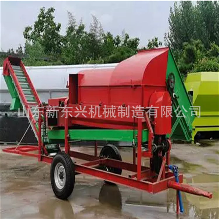 拖拉机带花生秧收集笼果箱去秧机打果摔果子机新款大型花生摘果机