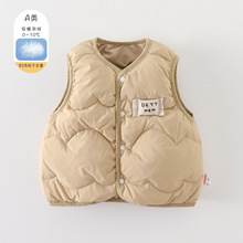 羽绒马甲婴童秋冬打底内搭保暖男宝宝冬季轻薄羽绒服背心2025新款