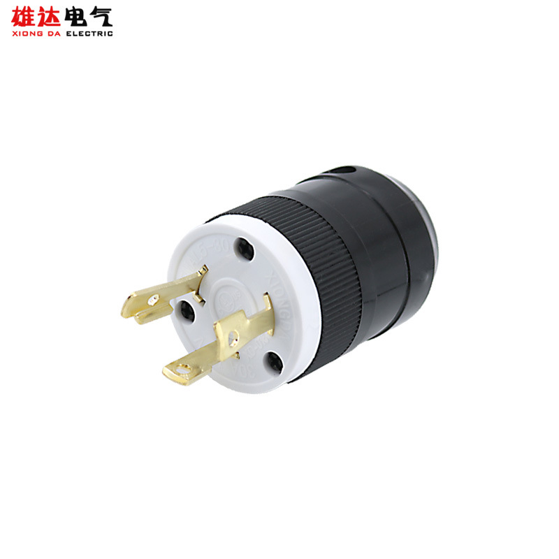 雄达/XIONGDA 美式大功率电源工业插 引挂自锁式插头 L5-30P UL
