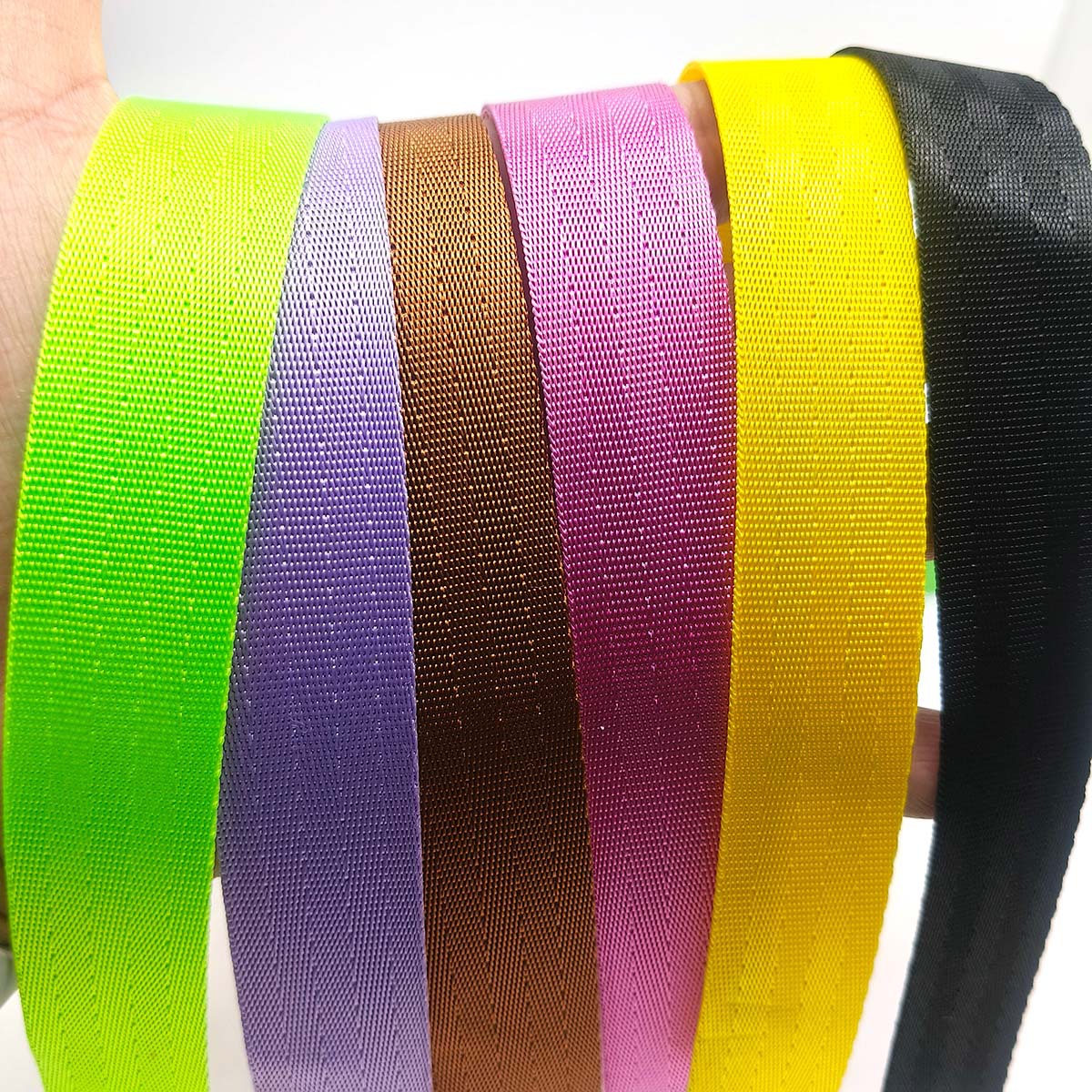 83 colores 2 - 5cm color de nylon cinco inclinados cinturón de seguridad para automóviles bolsos de mano cinturón de hombro cinturón de mochila