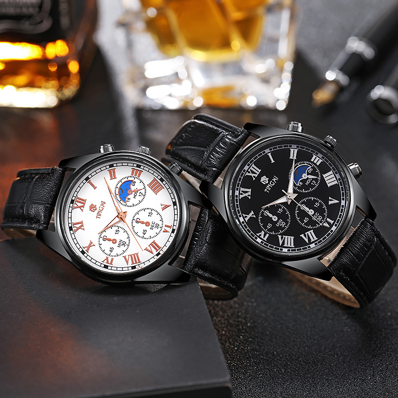 Nuevo reloj al por mayor moda multifuncional no mecánico reloj de hombre tendencia impermeable cinturón reloj de cuarzo reloj de hombre