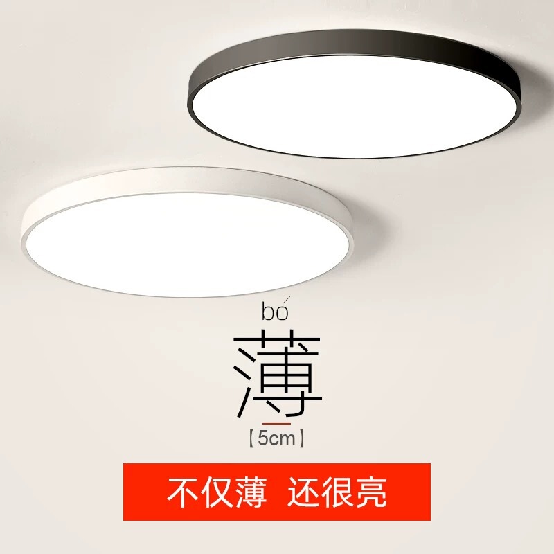 Led Full Spectrum 2025 New Aisle Living Room Bedroom Lamp Study Acrylic Round Bedroom Ultra-Thin Ceiling Lamp