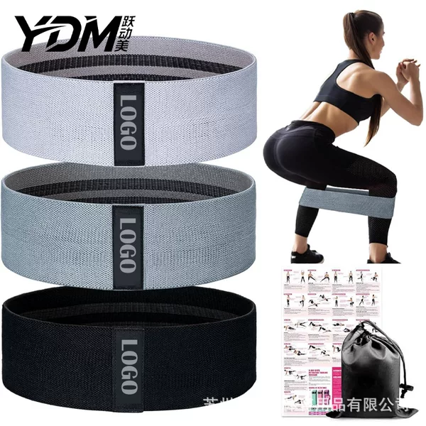 Cross-Border Yoga Elastic Band for Hip Training, Knitted Hip Circle, Strength Training, Fitness Resistance Elastic Band, Stretching Resistance Circle