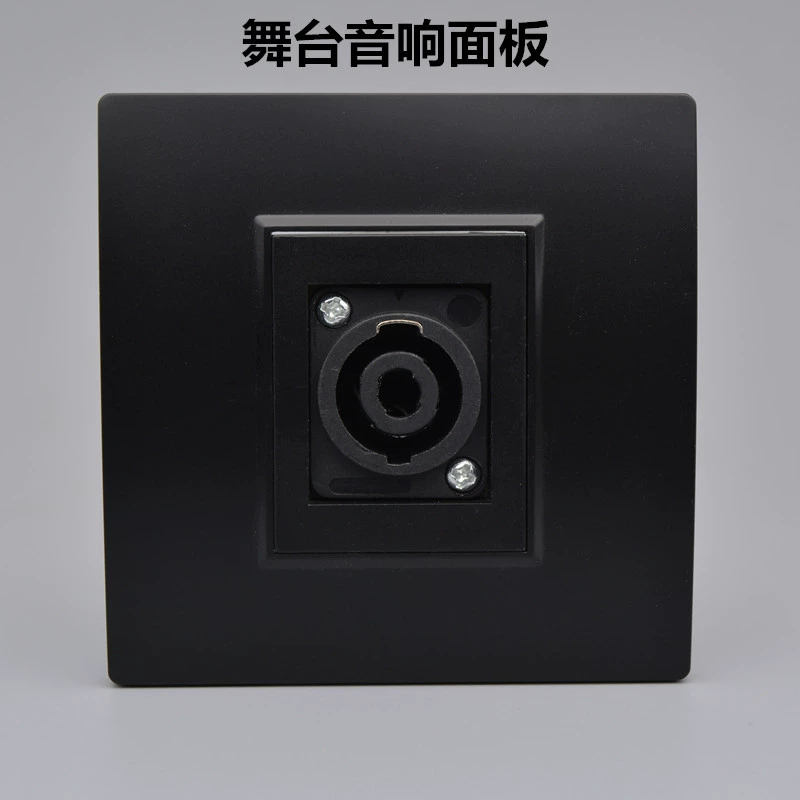 Панель аудиоразъема черного сценического типа 86, большой четырехъядерный порт для сценического динамика, сварочный мультимедийный разъем ohnong