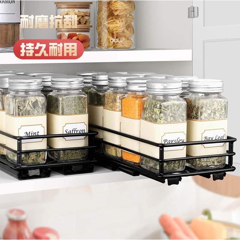 キッチンラックキャビネット多機能層状調味料バスケット引き出し収納ラック鉄製収納ラックメーカー卸売|undefined