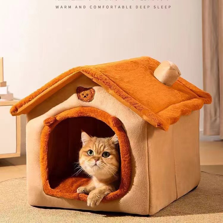 猫帐篷保暖狗床猫窝狗房子窝四季通用宠物窝猫别墅小型犬比熊狗窝|undefined