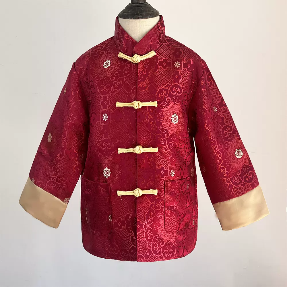 儿童唐装男童汉服周岁礼服男宝宝古风古装秋季幼儿园演出服中国风