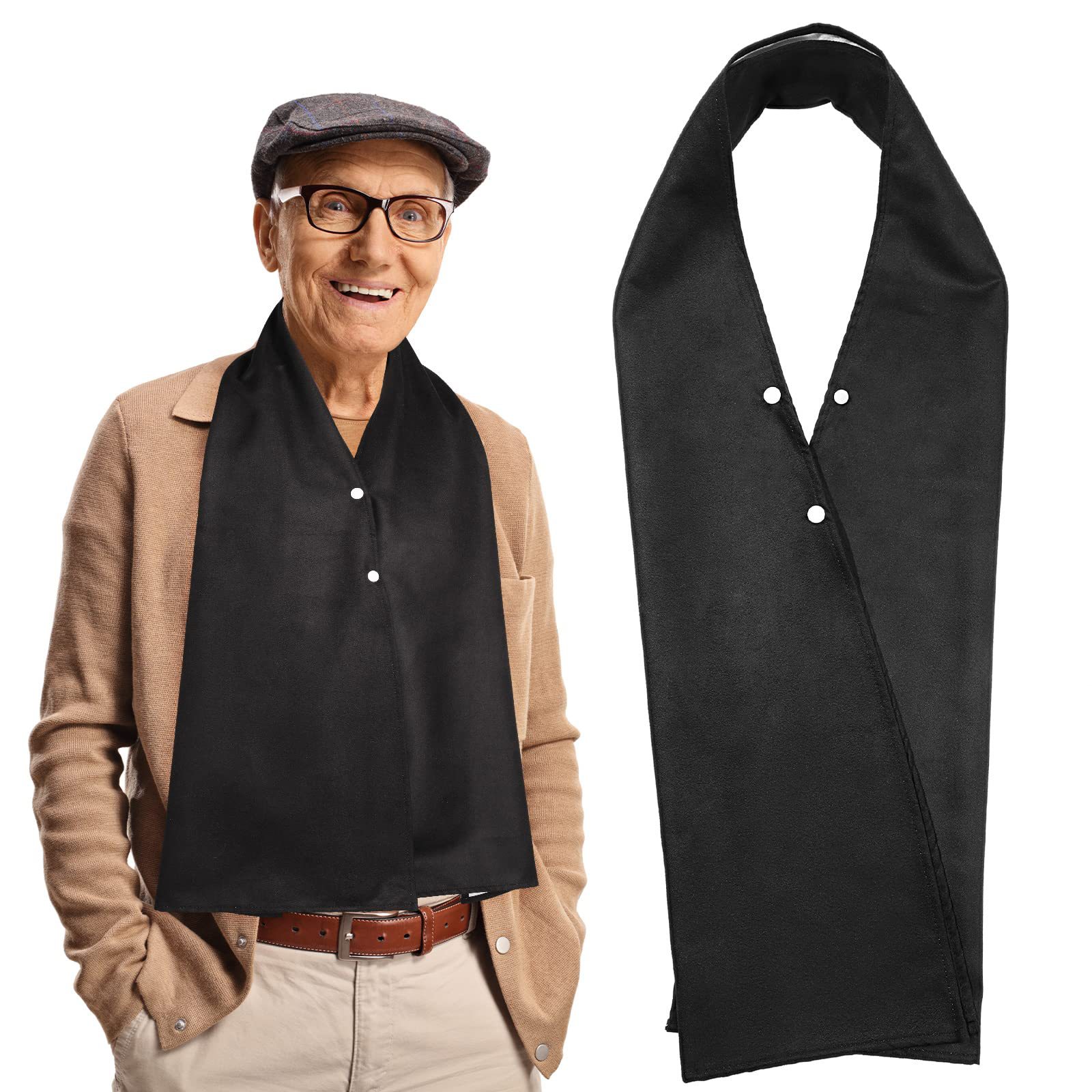Cross-border explosive double-layer high-grade handsome waterproof adult bib scarf reusable for the elderly and the disabled