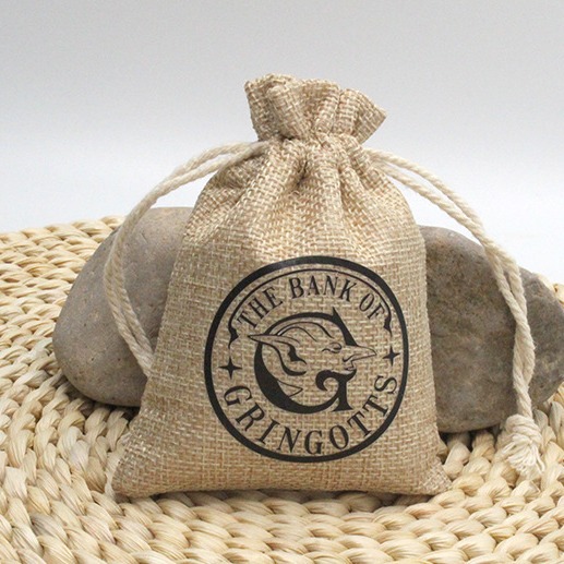 Bolsa de lino de la moneda conmemorativa de Harry Potter Bolso de lazo GRINGOTTS