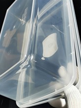 餐饮食品保鲜盒塑料收纳盒冰箱专用商用长方形加厚透明白色带盖大