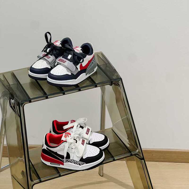 Children's Sports Shoes Aj Boys' Shoes Air Cushion Velcro Non-Slip Sports Shoes Girls Basketball Shoes Casual Sneakers Trendy